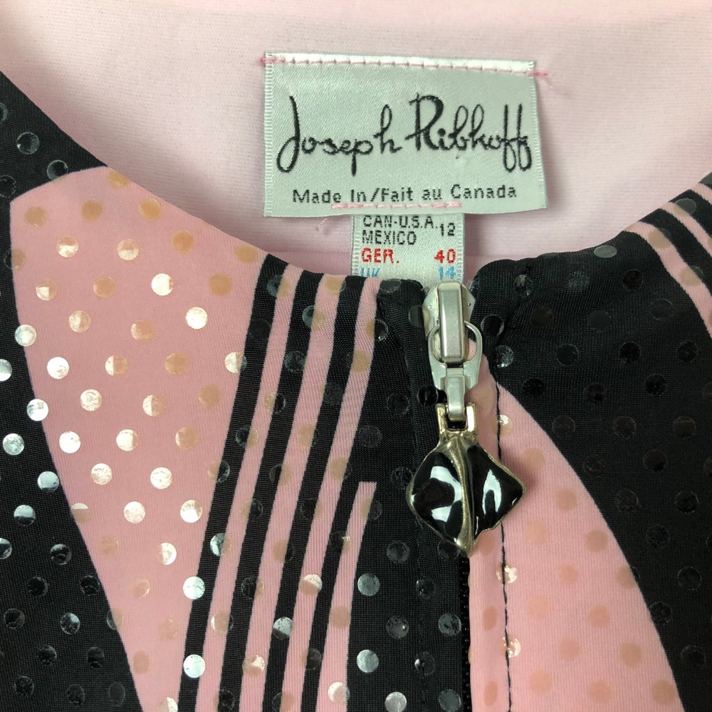 Joseph Ribkoff Pink Black Jacket - Picture 3 of 7